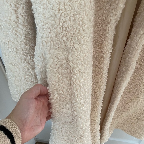 Joe Fresh Long Cream Teddy Coat | Size M - Picture 3 of 8